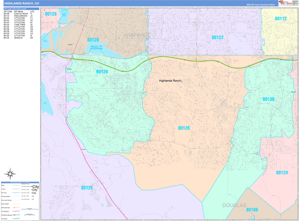 Highlands Ranch Wall Map